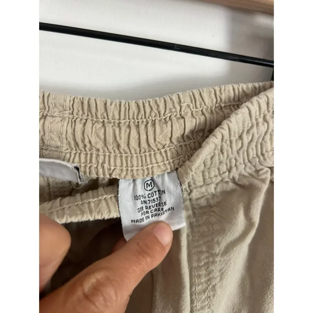Salem Straights Khaki Drawstring Shorts • Women’s Medium • Casual Comfort Fit - Picture 6 of 7